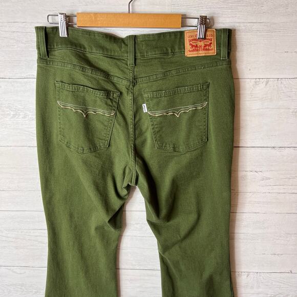 Levis Jeans Womens Size 33 Green Western High Rise Flare Colorful Bootcut - Picture 11 of 16
